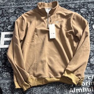 ALO Yoga Men's Camel Zip-Up Sweater